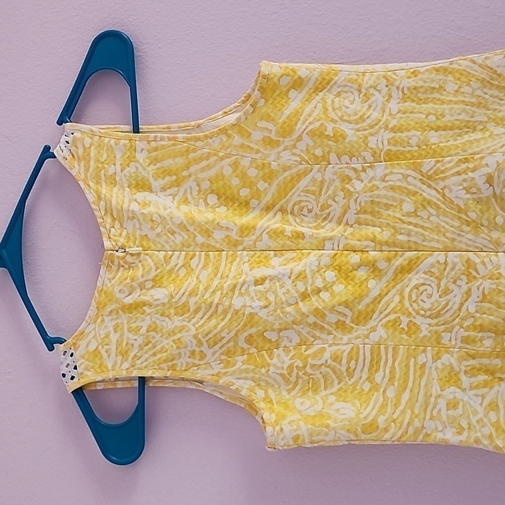 Lilly Pulitzer Macfarlane Lace Detail Shift in Sunglow Yellow Sleeveless Dress - Picture 10 of 14